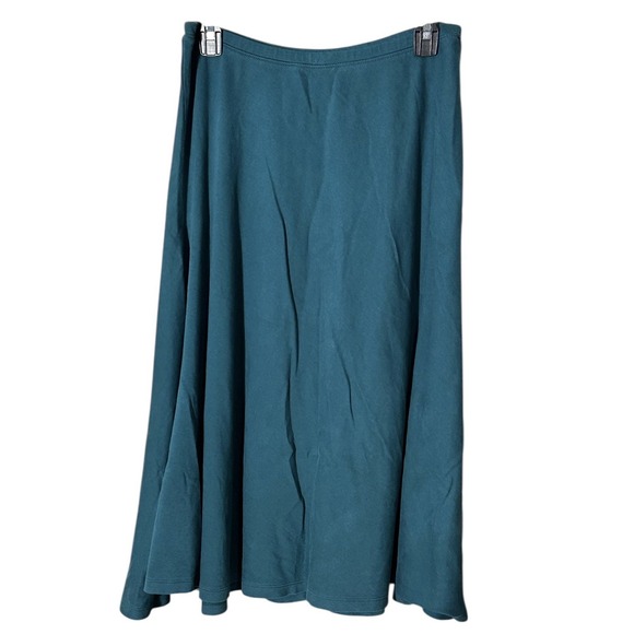 Peruvian Connection 100% Pima Cotton Large Shirt Skirt Set Women's Blue #R13-5 - Picture 3 of 15